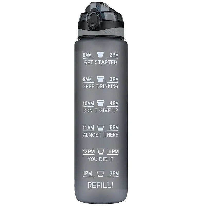 1000ml Gradient Color Water Bottles with Locking Cap Leak