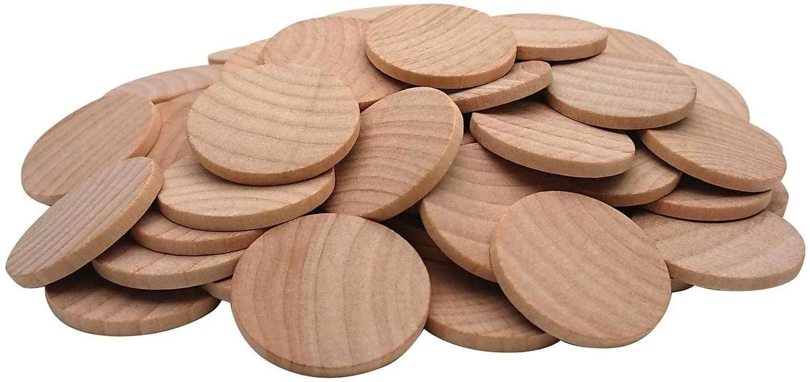 1.5 Inch Natural Wood Slices Unfinished round Wood Coins for DIY Arts & Crafts Projects, 200 per Pack