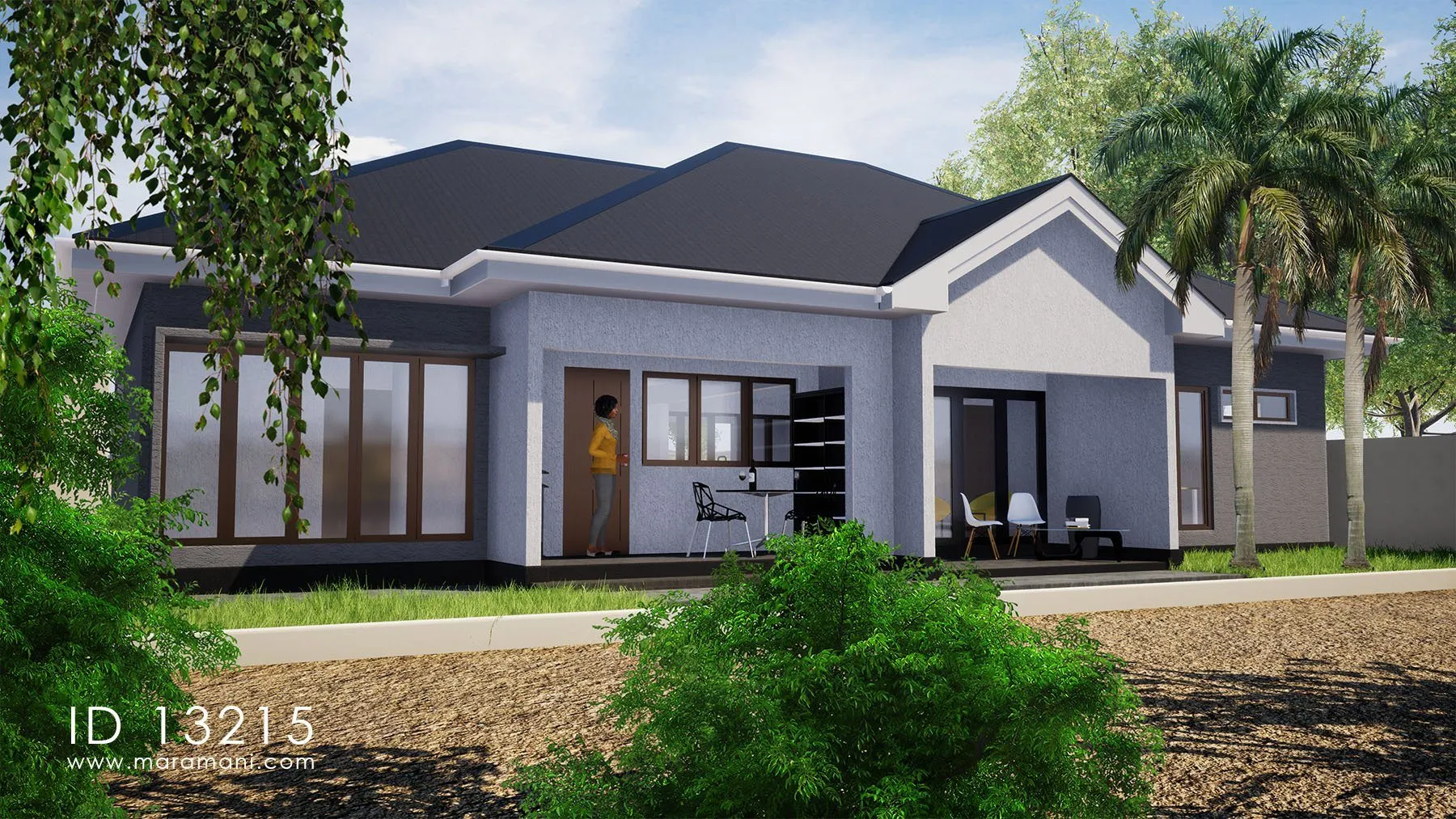 3 bedrooms Building Plan - ID 13215