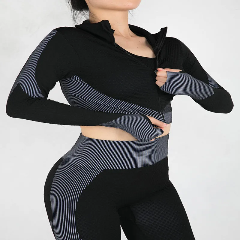 3 Pieces Women Fitness Sport Seamless Yoga Sets