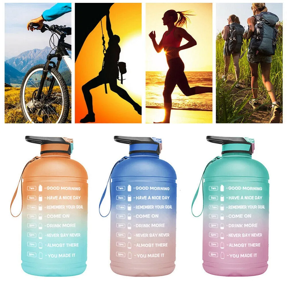 3.78L Gradient Straw Sports Kettle with Times Point for Outdoor Fitness