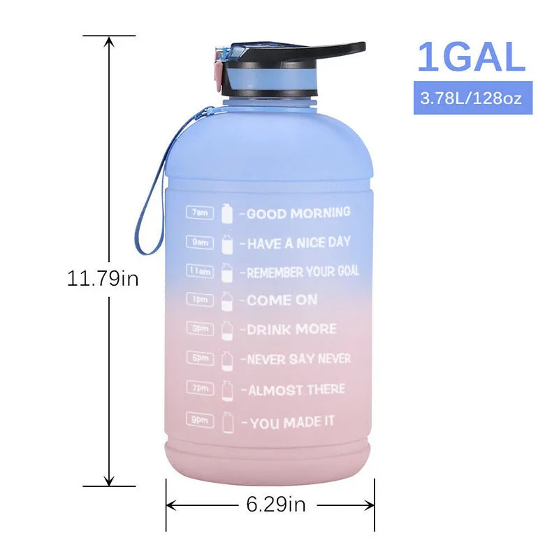 3.78L Gradient Straw Sports Kettle with Times Point for Outdoor Fitness