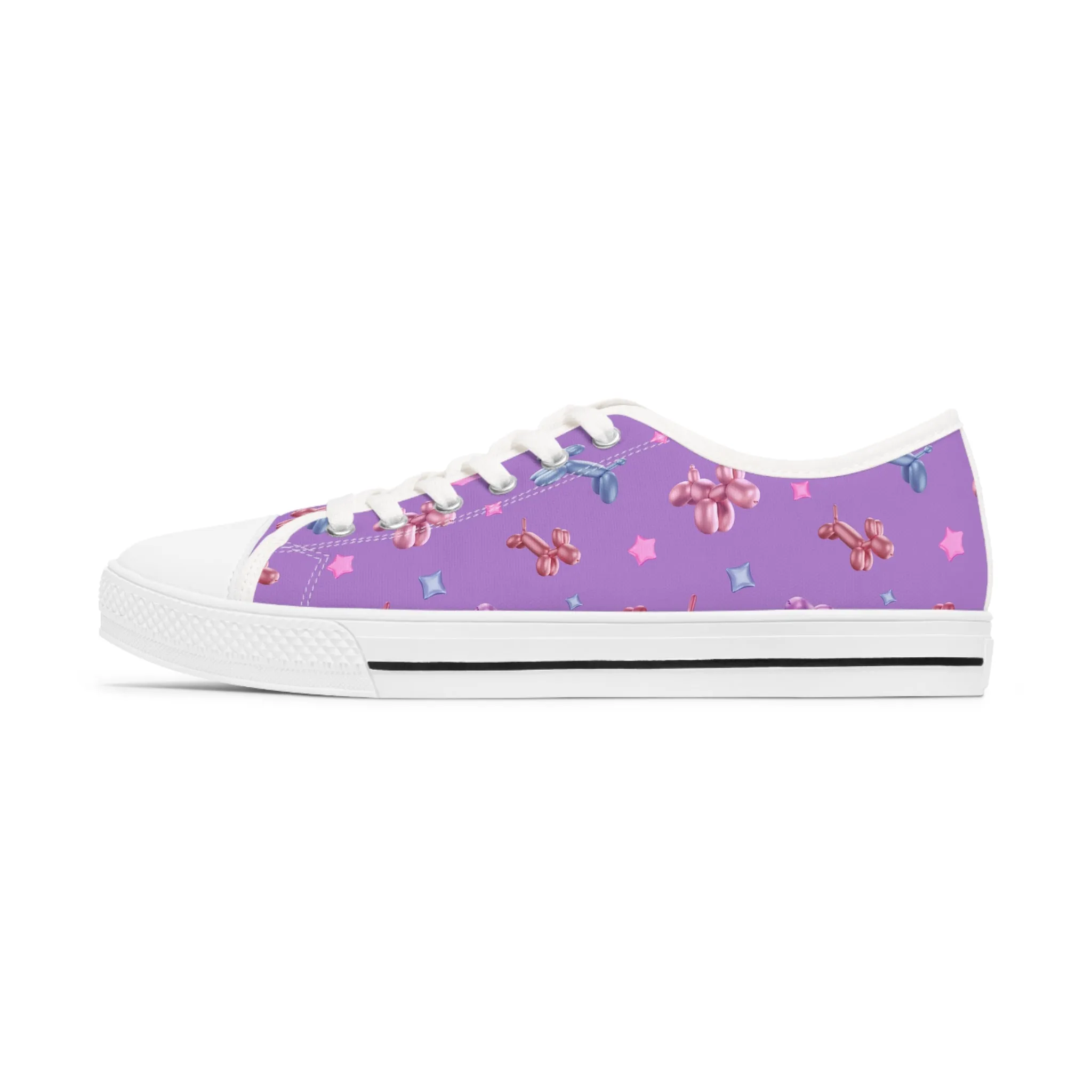 3D Balloon Dog Women's Low Top Sneakers