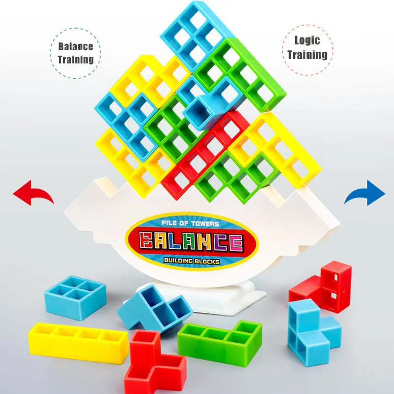 3D Tetris Balance stacking high blocks Game Educational Toys