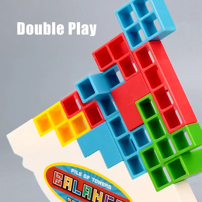 3D Tetris Balance stacking high blocks Game Educational Toys