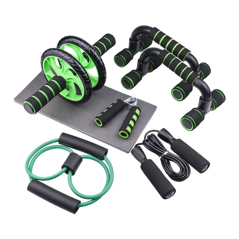 7PCS Abdominal Wheel Roller Set Full Body Core Workout Equipment