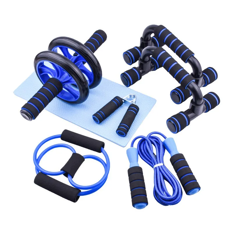 7PCS Abdominal Wheel Roller Set Full Body Core Workout Equipment