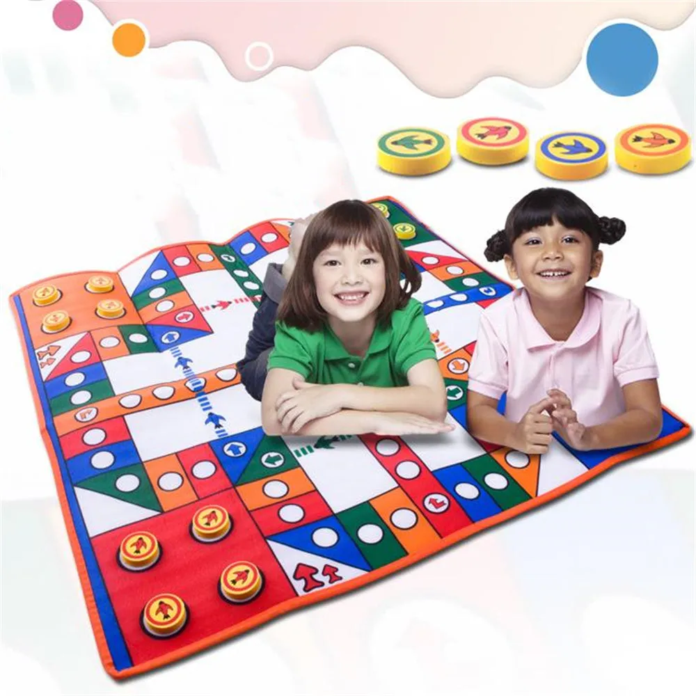 82cm x 82cm Kids Flying Chess Carpet Floor Aeroplane Blanket Toy