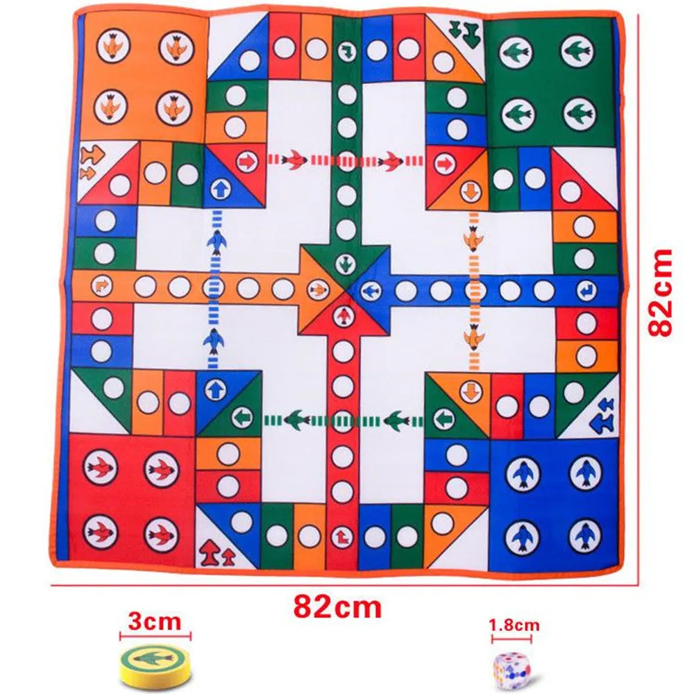 82cm x 82cm Kids Flying Chess Carpet Floor Aeroplane Blanket Toy