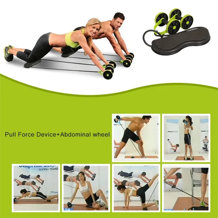 Abdominal Exercise Roller Resistance Band Core Strength Waist Slimming Trainer