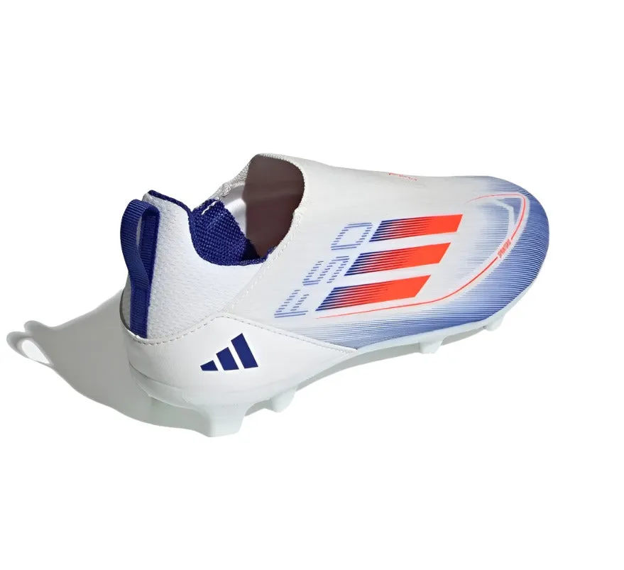 Adidas Junior Firm/Multi-Ground Boots F50 League White/Solar Red/Lucid Blue