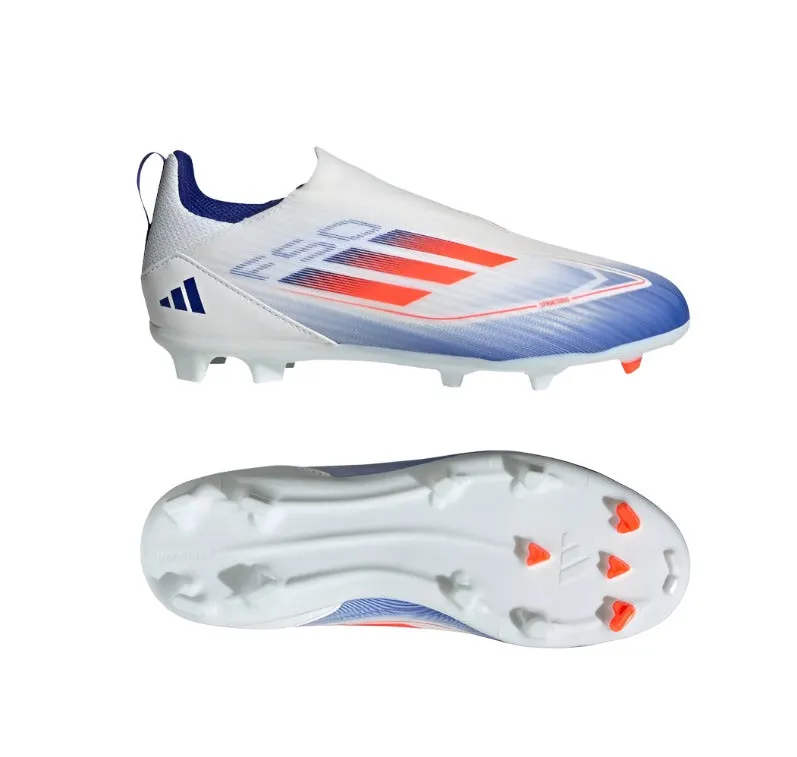 Adidas Junior Firm/Multi-Ground Boots F50 League White/Solar Red/Lucid Blue