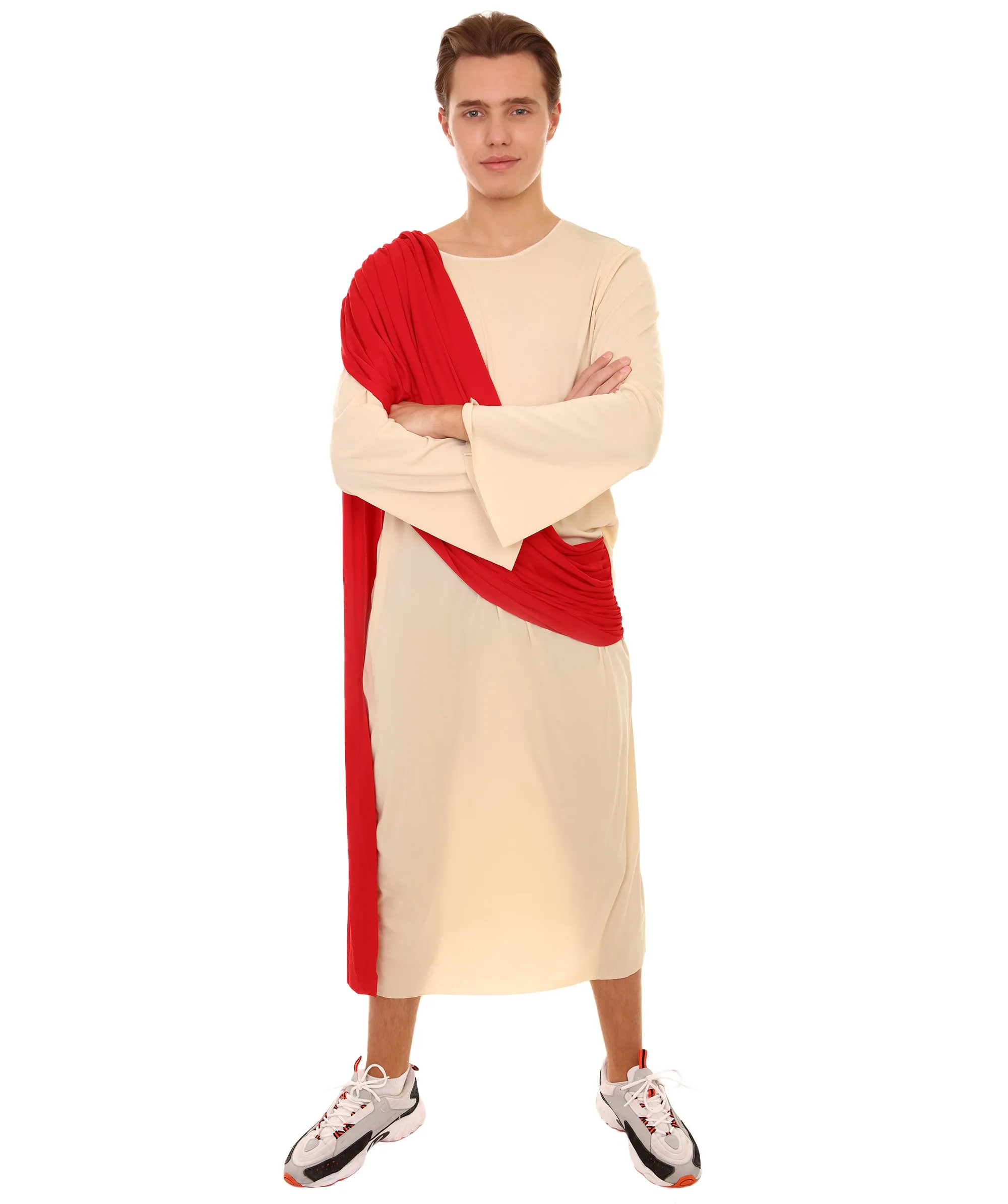 Adult Men's Jesus Religious Costume |  Red and Beige Cosplay Costume