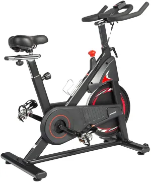 ADVENOR Magnetic Resistance Exercise Bike, Indoor Stationary Bikes for Home Workout, Quiet Belt Drive with LCD Monitor, Support up to 330 lbs, Flywheel 35 lbs