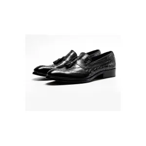 AlliLuxe Vintage Tassel Brogue Dress Shoes