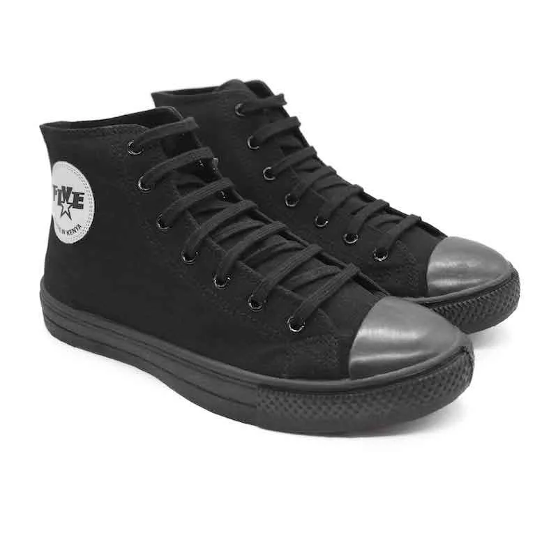 Amka Hi-Cut Canvas Shoes - Black