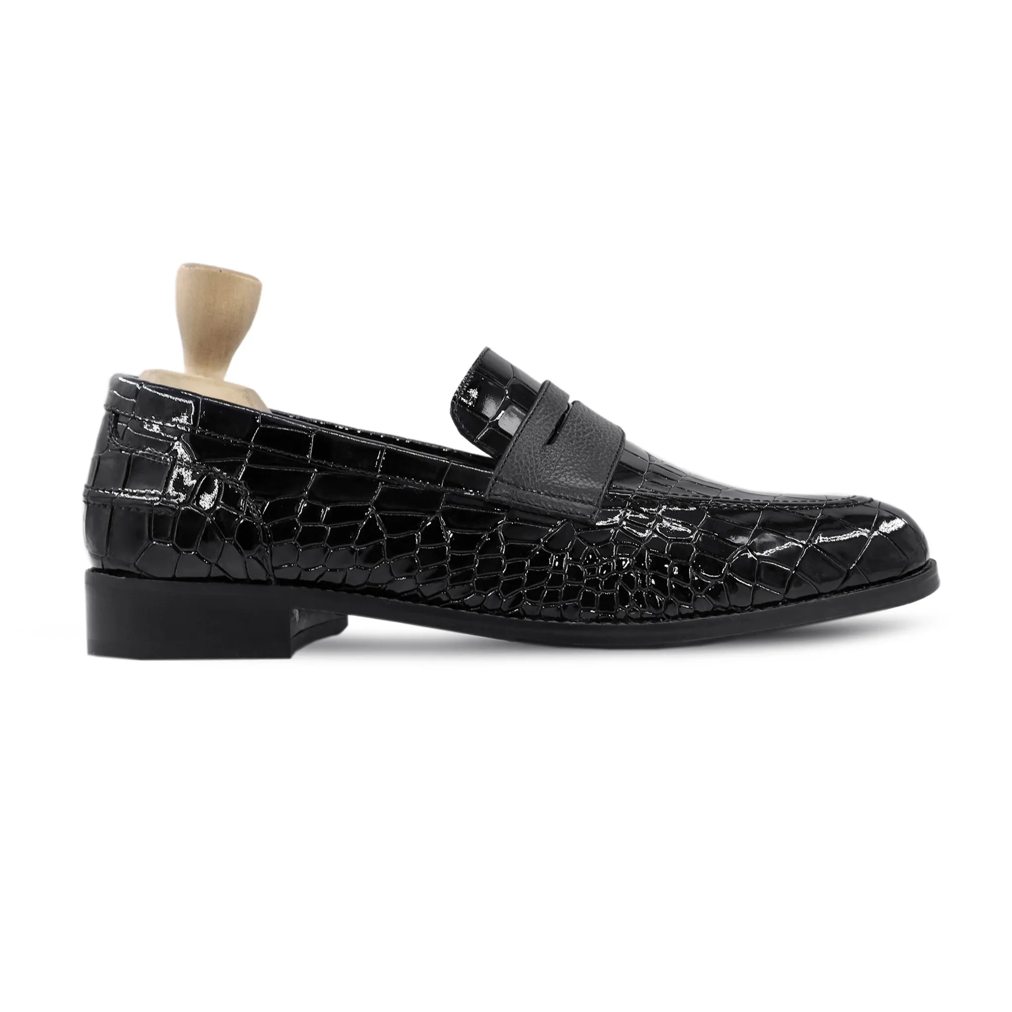 Askari - Men's Black Patent Leather Loafer