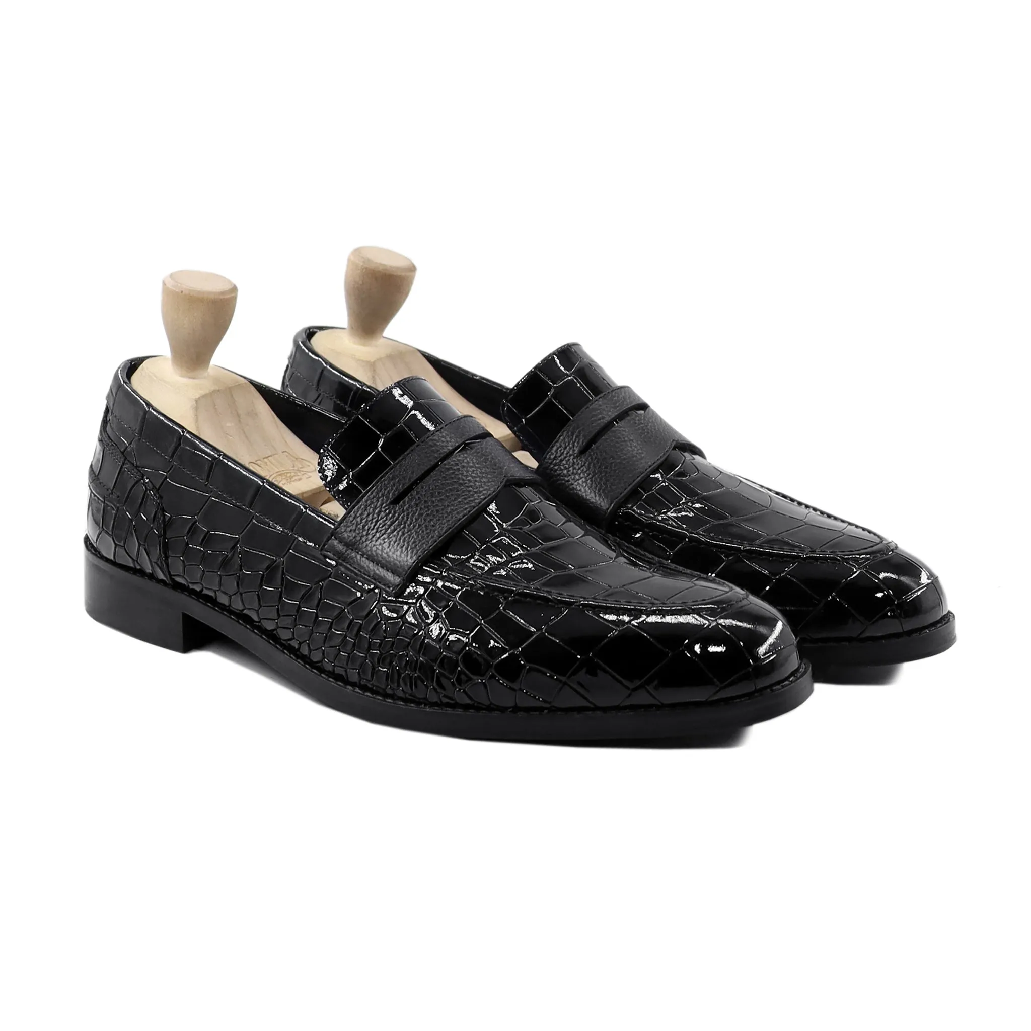 Askari - Men's Black Patent Leather Loafer