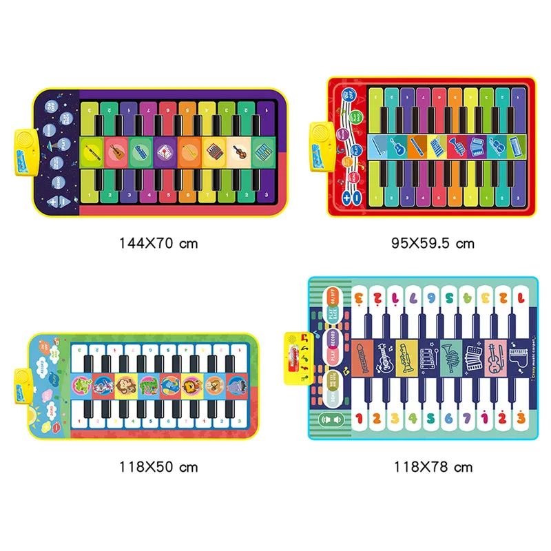 Big Size Double Row Multifunctional Musical Instrument Piano Mat for Kids