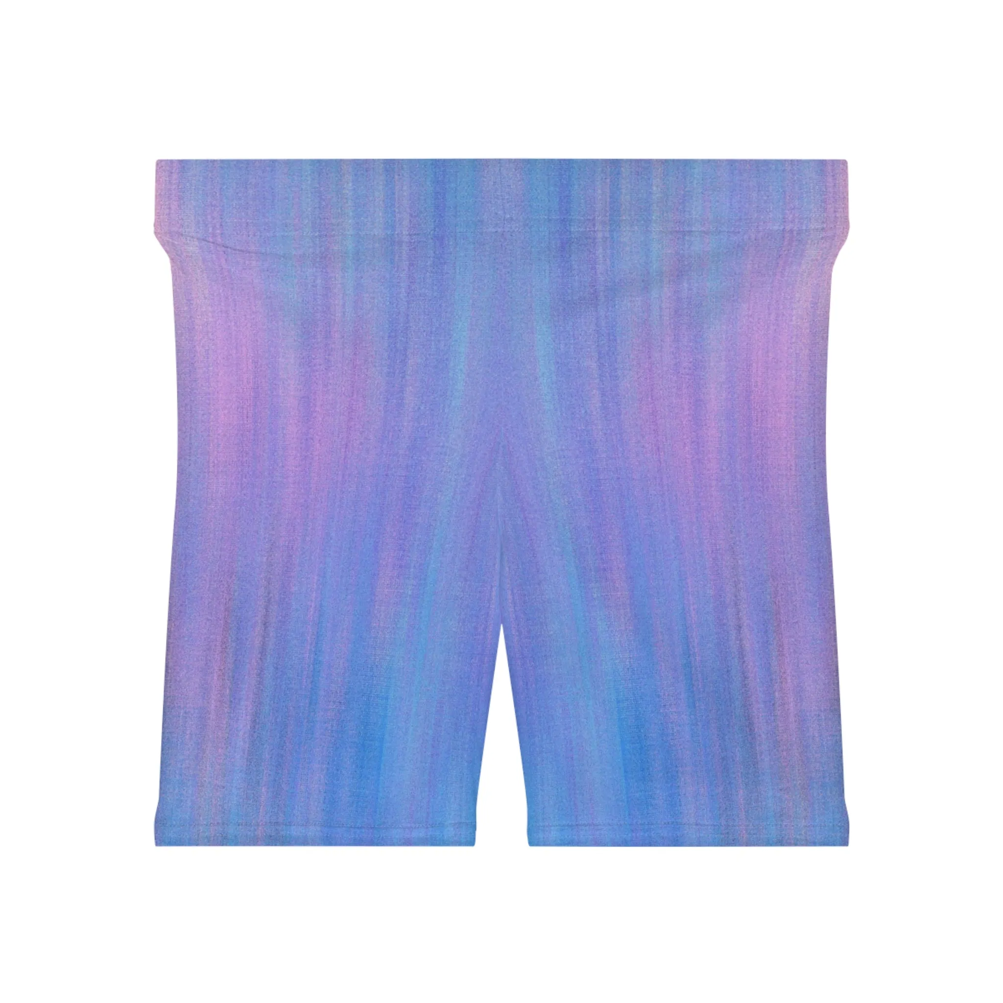 Blue & Purple Metalic - Inovax Women's Biker Shorts