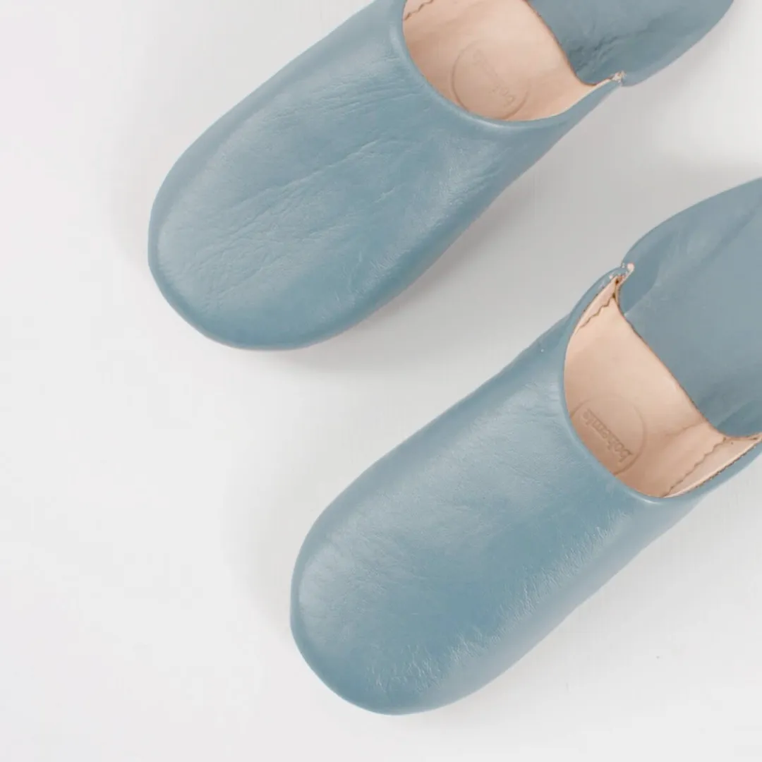 Blue Grey Medium Babouche Slippers