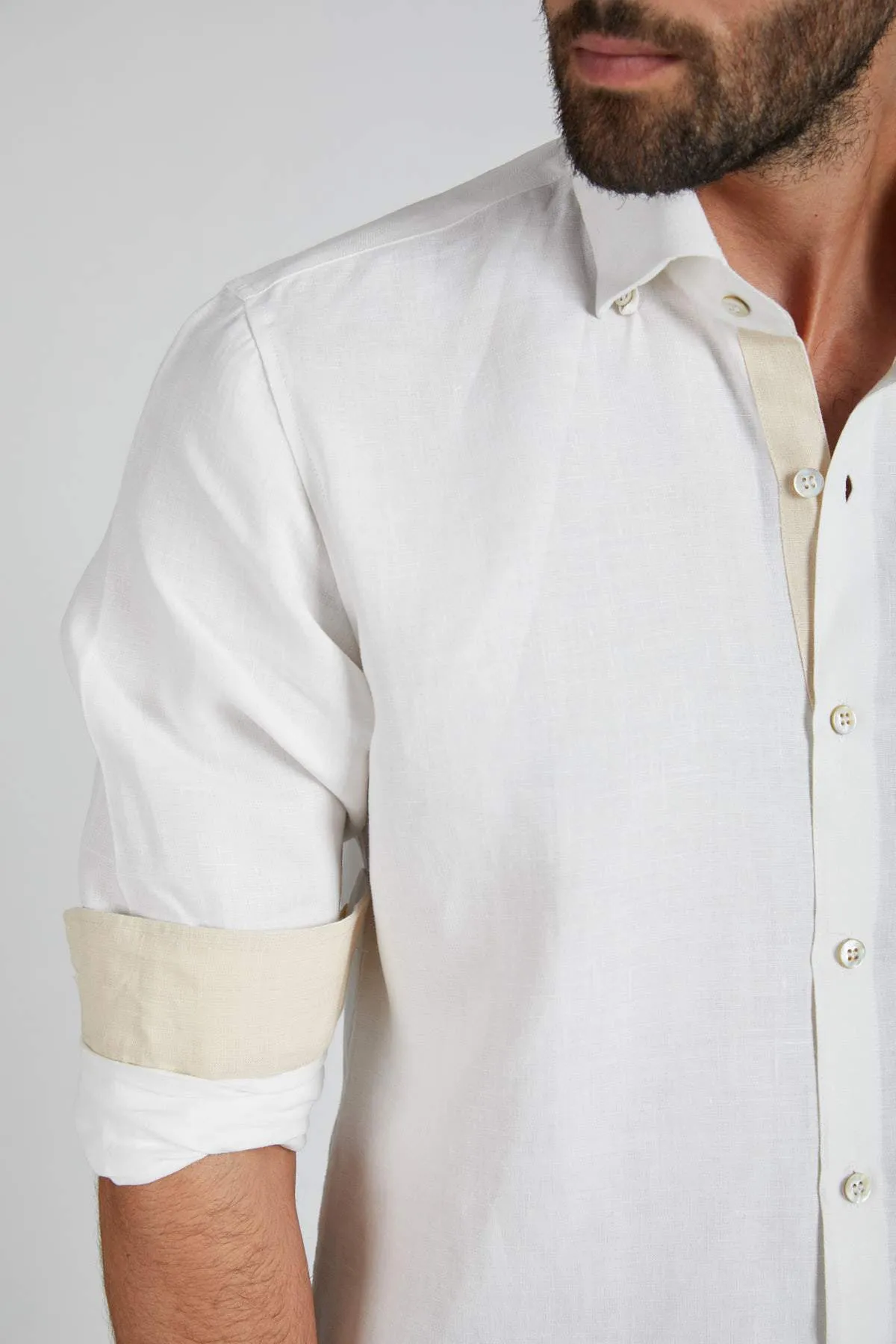 Breath Contrast Trim Shirt