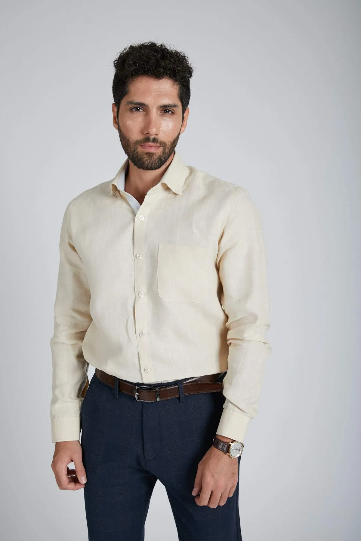 Breath Contrast Trim Shirt