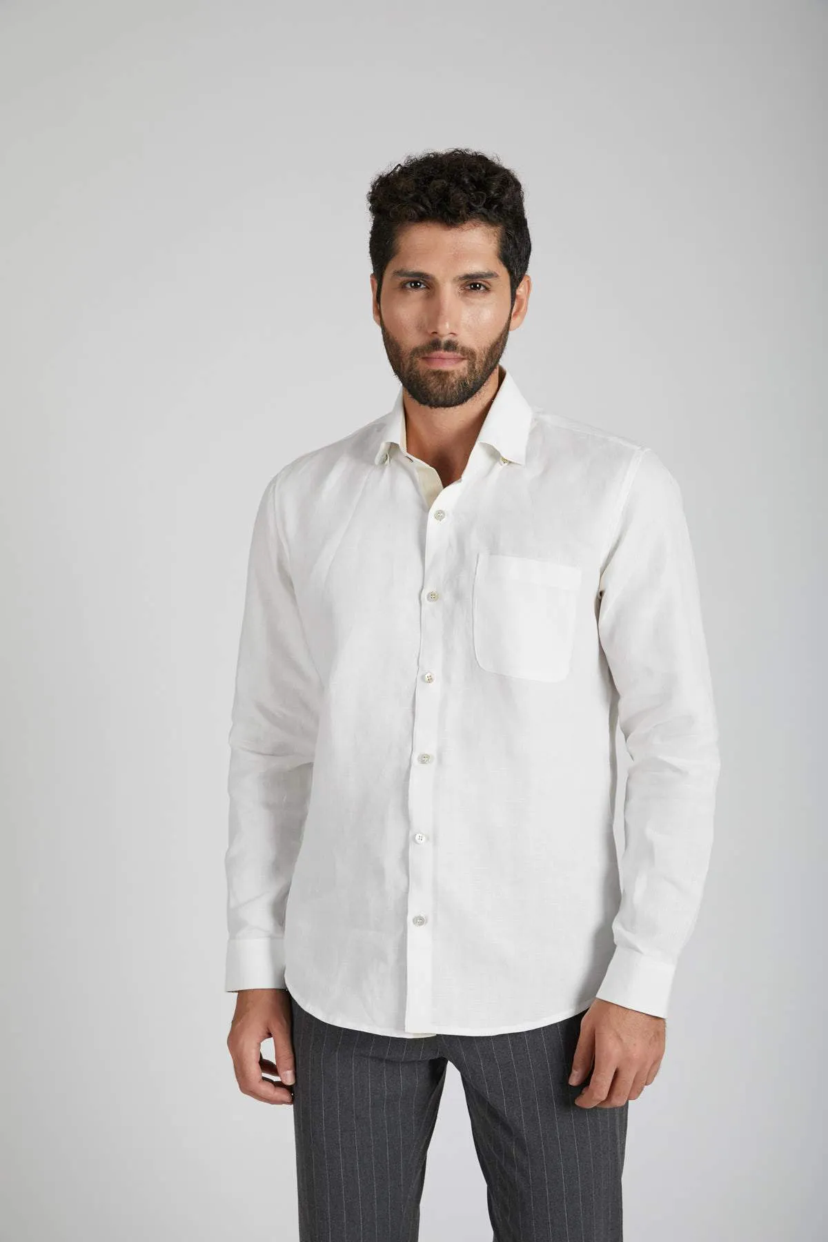 Breath Contrast Trim Shirt