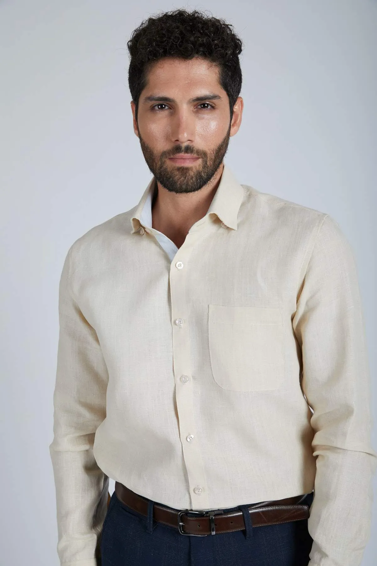 Breath Contrast Trim Shirt