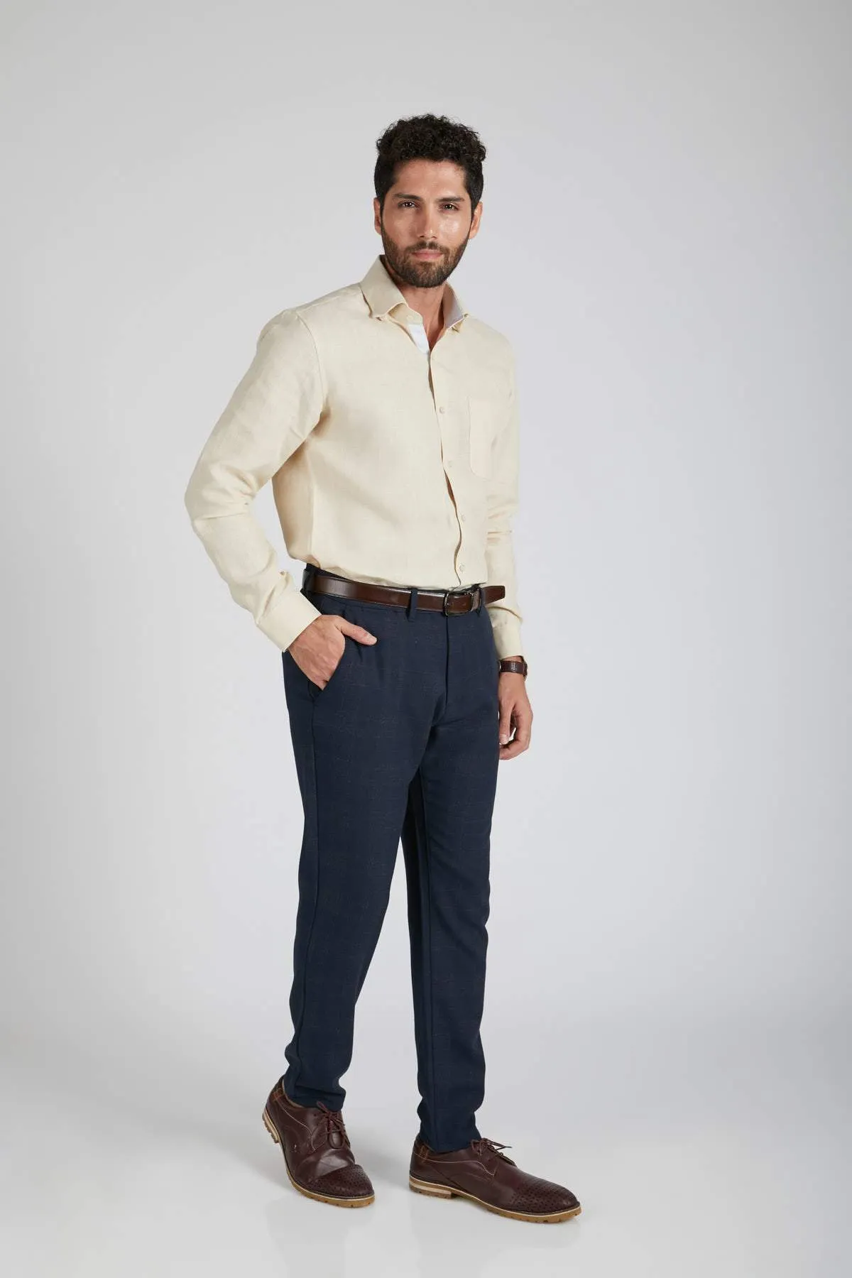 Breath Contrast Trim Shirt