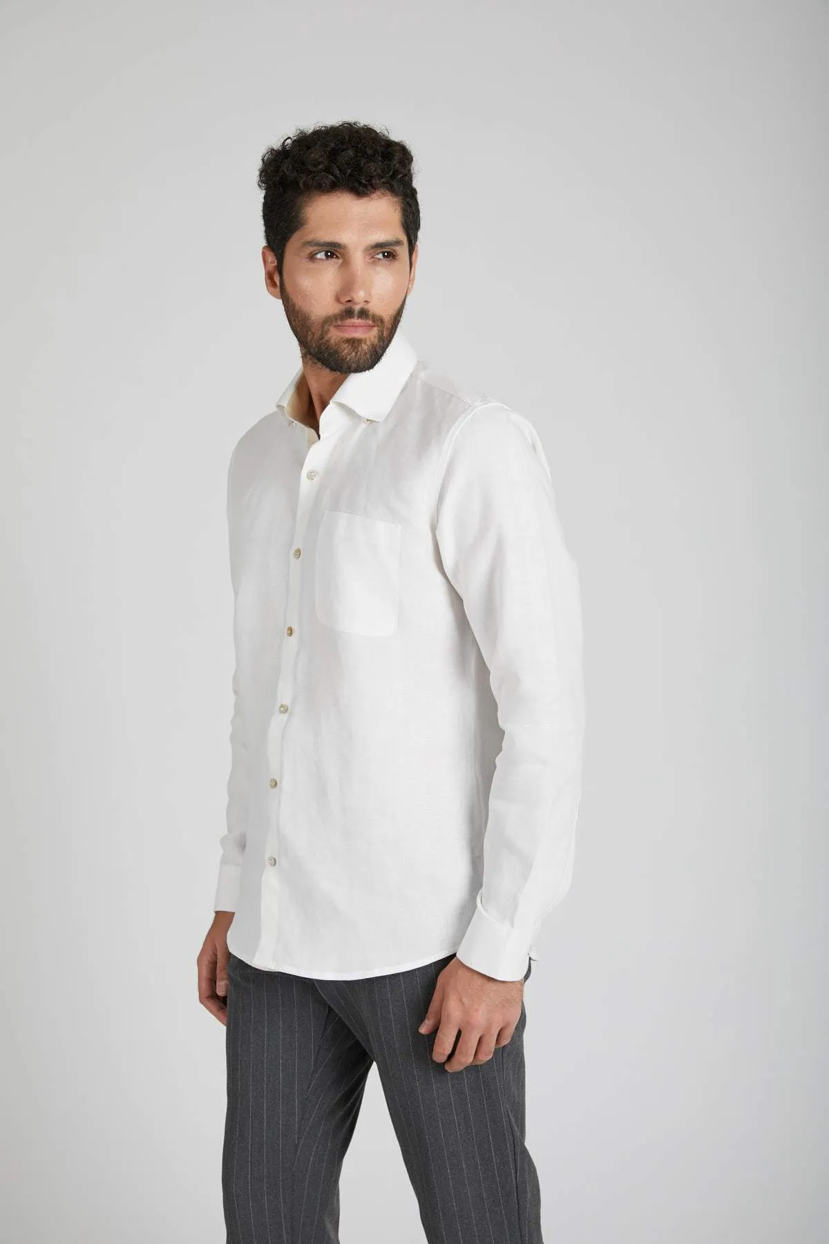 Breath Contrast Trim Shirt