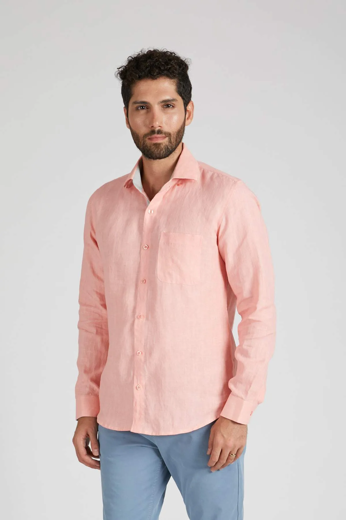 Breath Contrast Trim Shirt