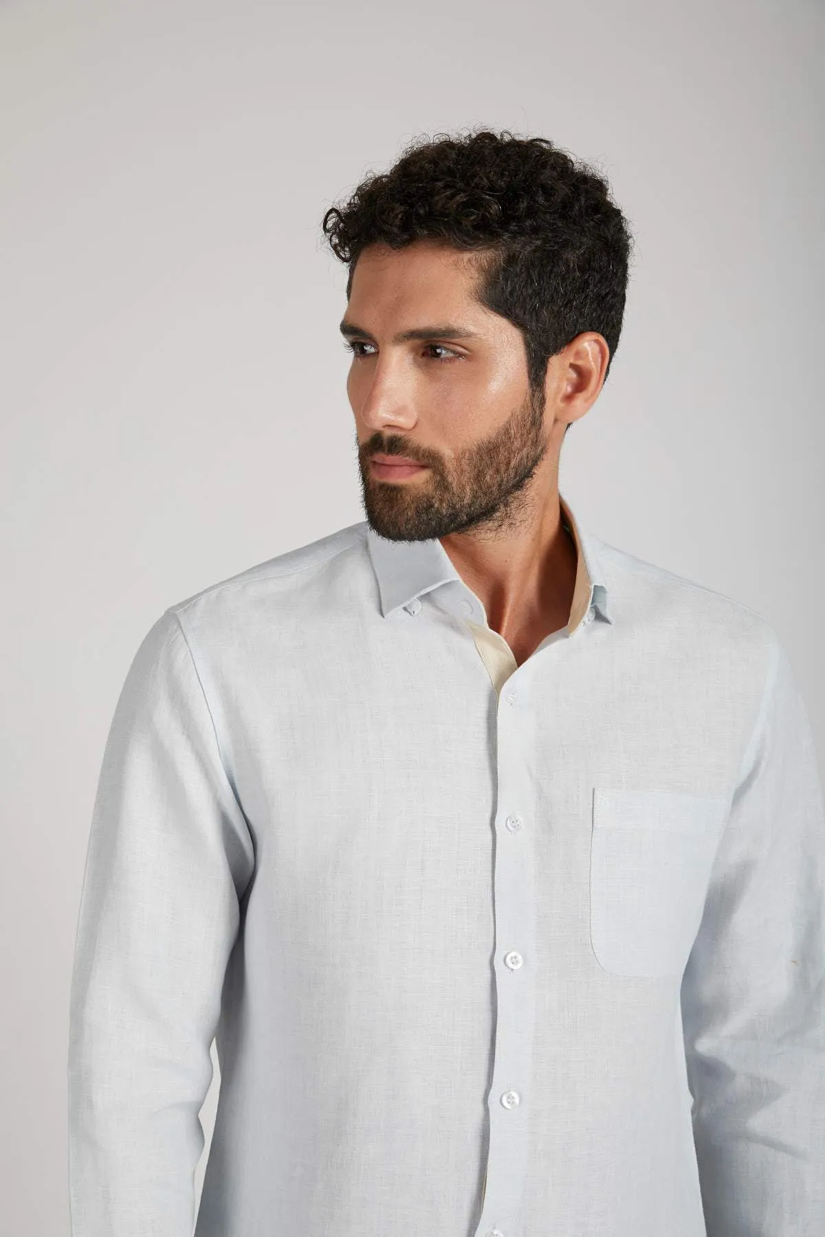 Breath Contrast Trim Shirt