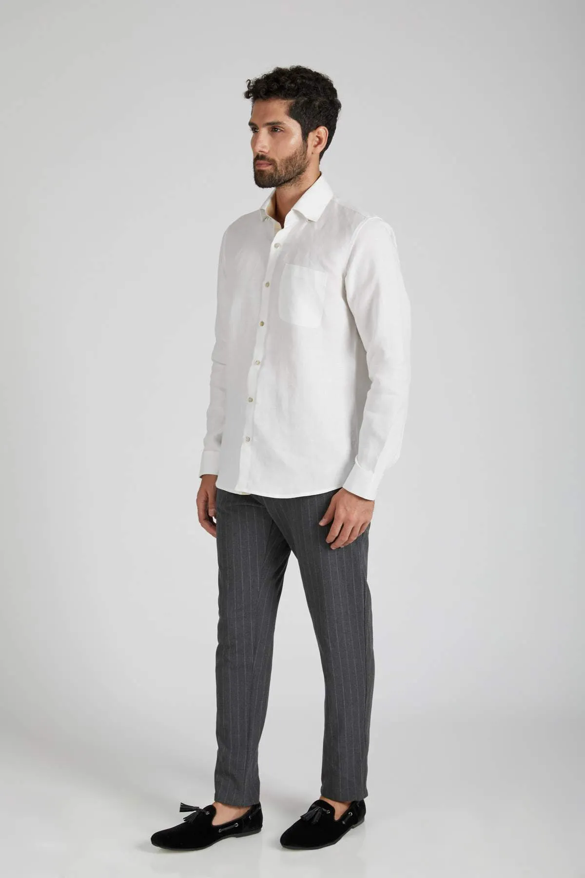 Breath Contrast Trim Shirt