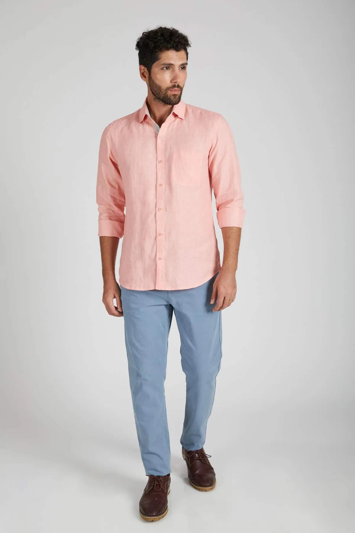 Breath Contrast Trim Shirt