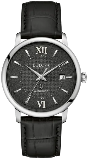 Bulova Hudson Automatic Black Dial Mens Watch 96B441