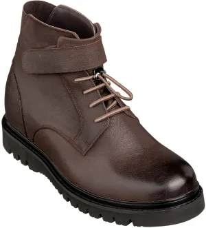 CALTO - K83115 - 3.2 Inches Taller (Dark Brown) - Casual Boots