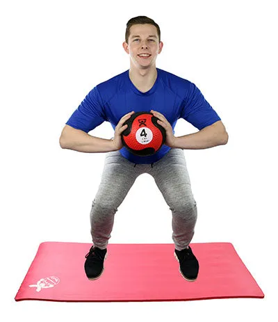 CanDo Firm Medicine Ball, 8" Diameter, Red, 4lb.