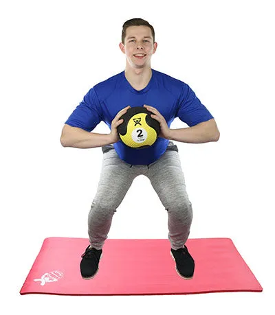 CanDo Firm Medicine Ball, 8" Diameter, Yellow, 2lb.