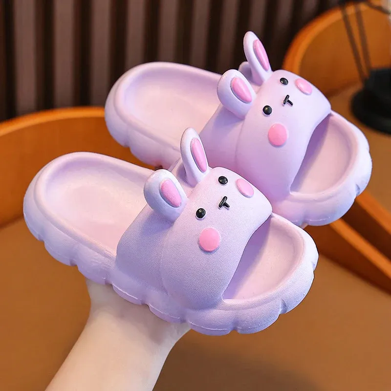 Children's Slippers Kids Summer Girls Cartoon Bunny Non-Slip Soft Soles For Children Indoor Home Boys Toddler Baby Sandals