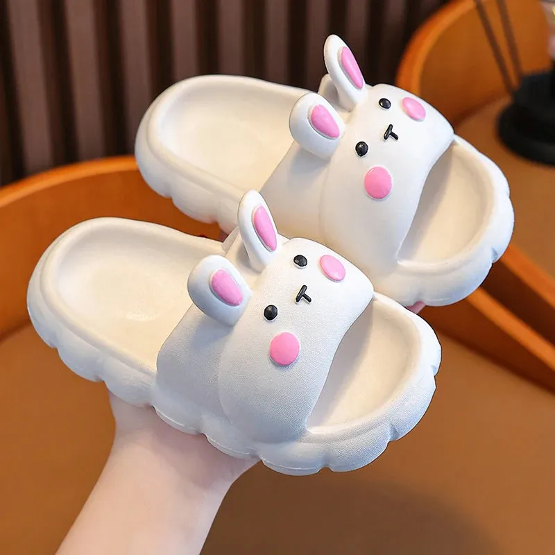 Children's Slippers Kids Summer Girls Cartoon Bunny Non-Slip Soft Soles For Children Indoor Home Boys Toddler Baby Sandals