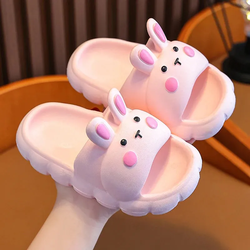 Children's Slippers Kids Summer Girls Cartoon Bunny Non-Slip Soft Soles For Children Indoor Home Boys Toddler Baby Sandals