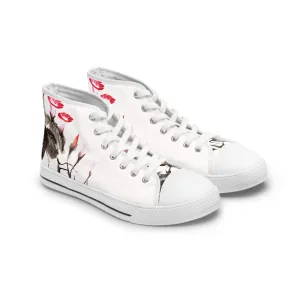 Chinese Flowers Women's High Top Sneakers