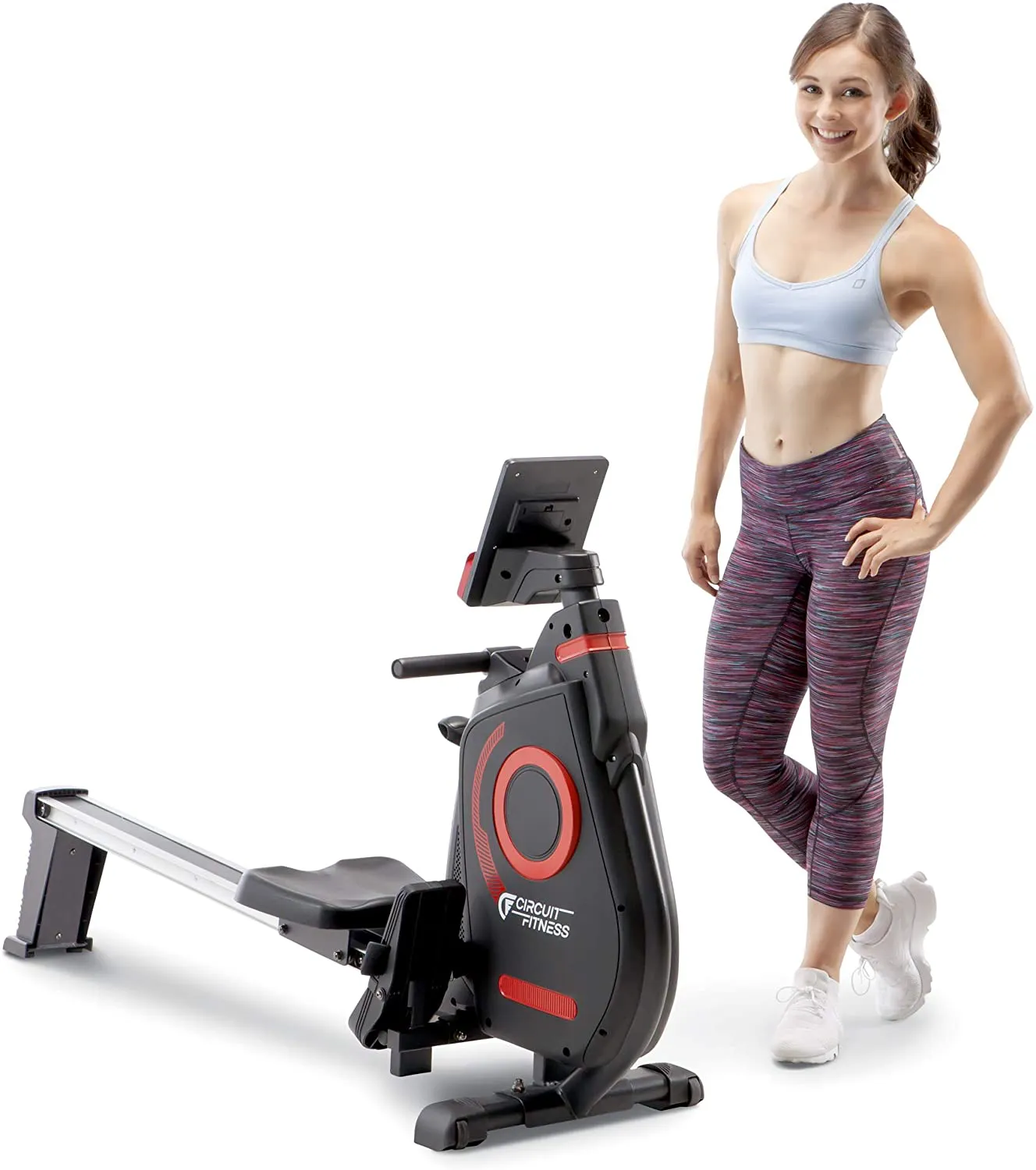 CIRCUIT FITNESS Circuit Fitness Folding Magnetic Rowing Machine - Cardio Body Building Rower AMZ-979RW