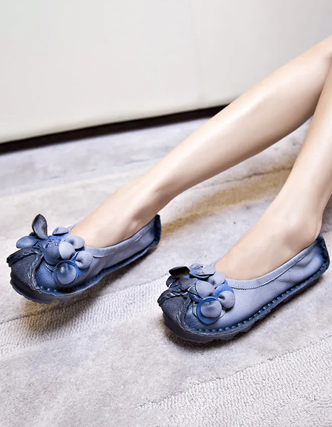 Comfortable Soft Leather Handmade Retro Flat Shoes