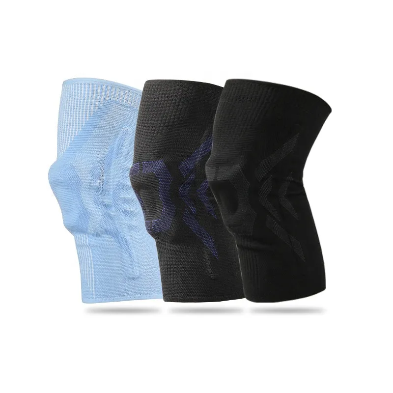 Compression Knee Sleeve with Silicone Spring Support and Patella Stabilizing Cushion