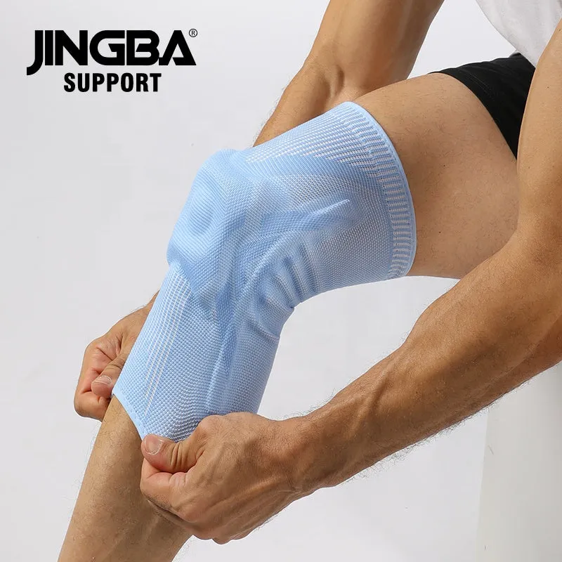 Compression Knee Sleeve with Silicone Spring Support and Patella Stabilizing Cushion