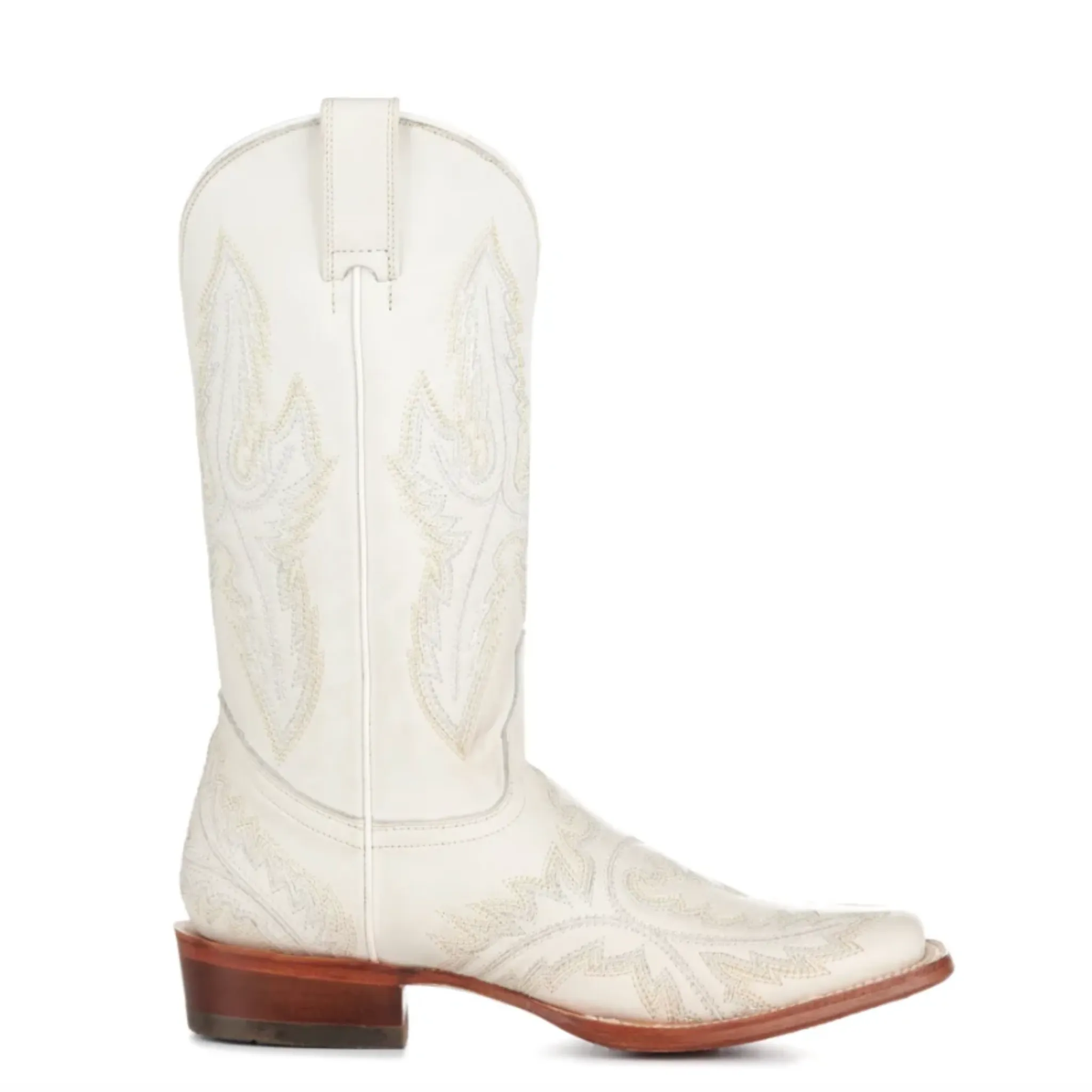 CORRAL WOMEN'S WHITE EMBROIDERY SQUARE TOE WESTERN BOOT - B5009