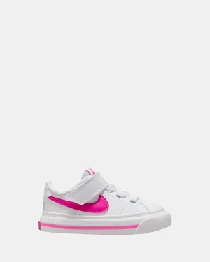 Court Legacy Infant White/Laser Fuchsia