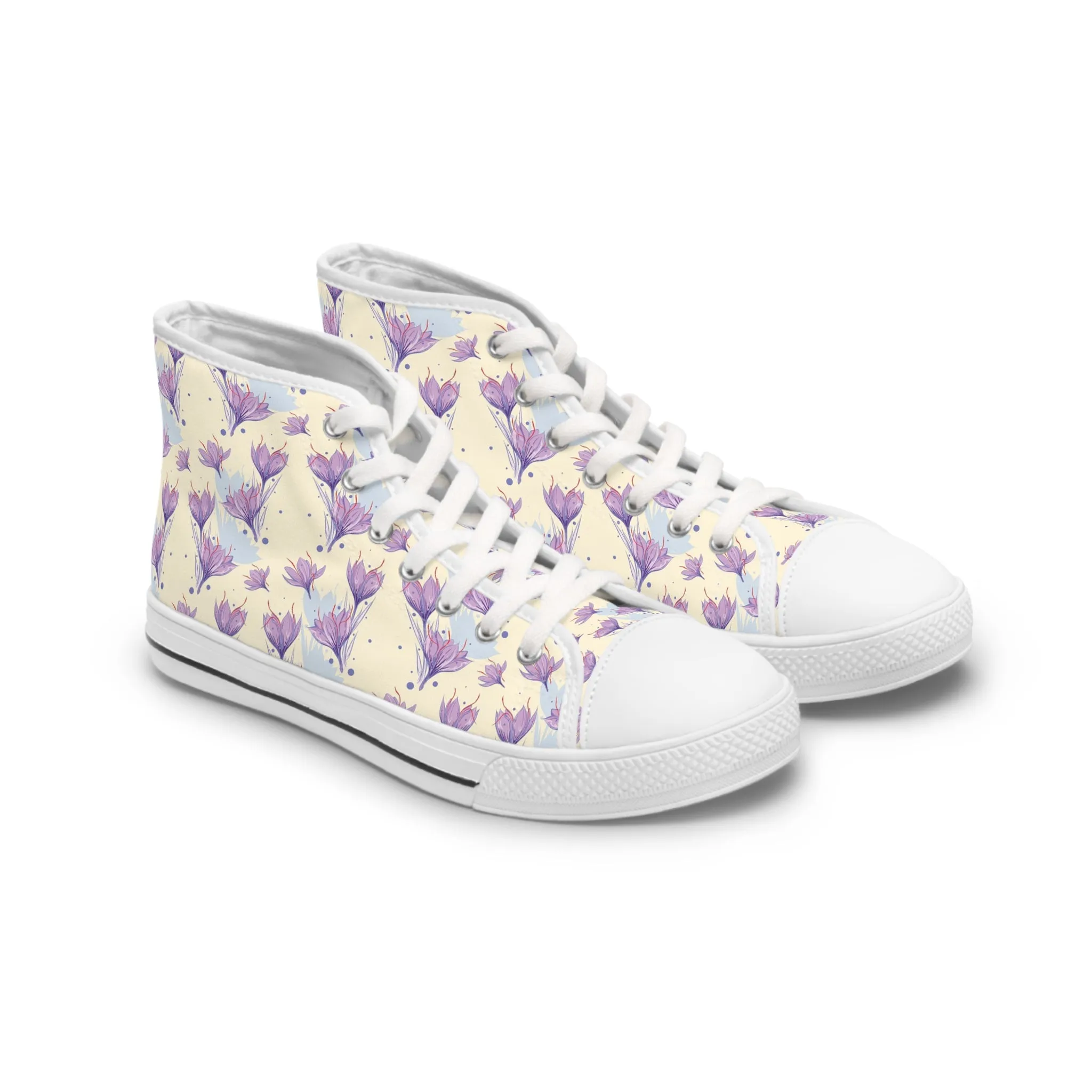 Crocus Flowers Women's High Top Sneakers